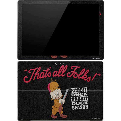 Looney Tunes Elmer Fudd Thats All Folks Surface Pro 4 Skin